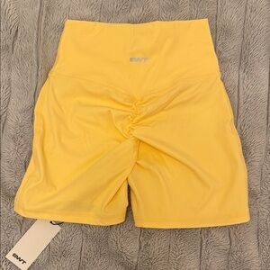 SWT Active High-Waisted butter Yellow gym shorts